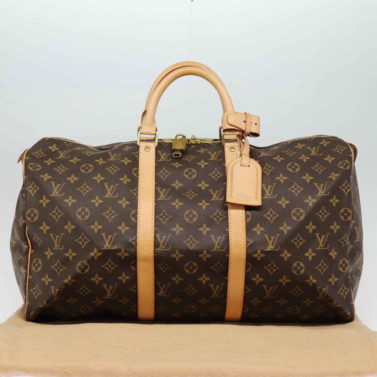 Louis Vuitton Keepall 50, Brown, Canvas, travel