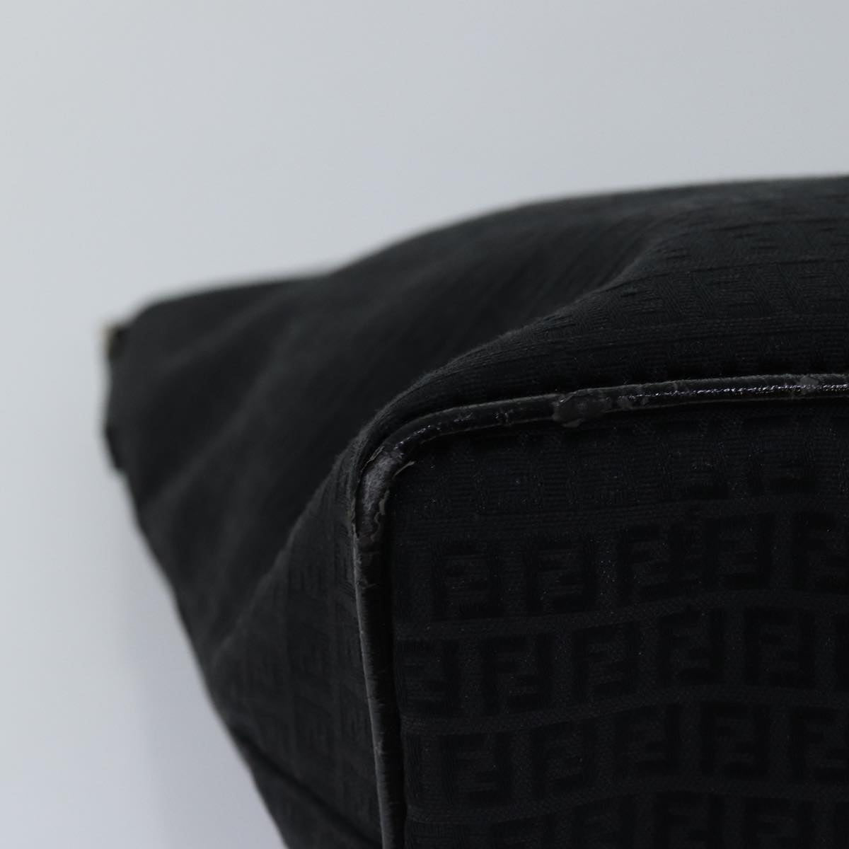 Fendi Zucchino, Black, Canvas, handbag