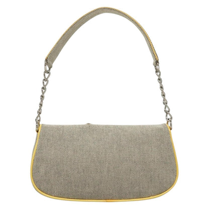 Chanel Camellia, Grey, Canvas, clutch