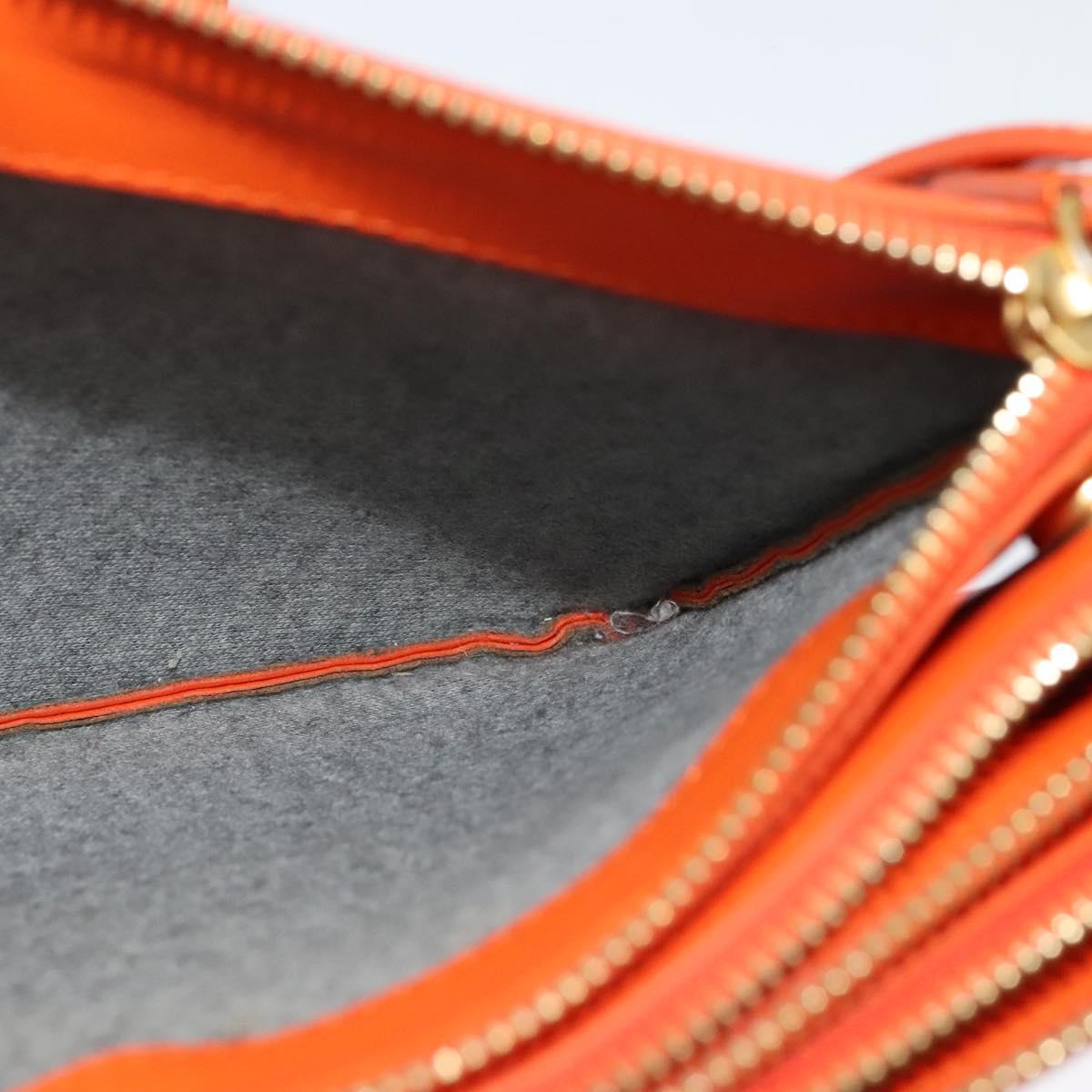 Céline Trio, Orange, Leather, shoulder