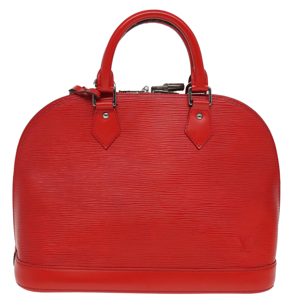 Louis Vuitton Alma, Red, Leather, handbag