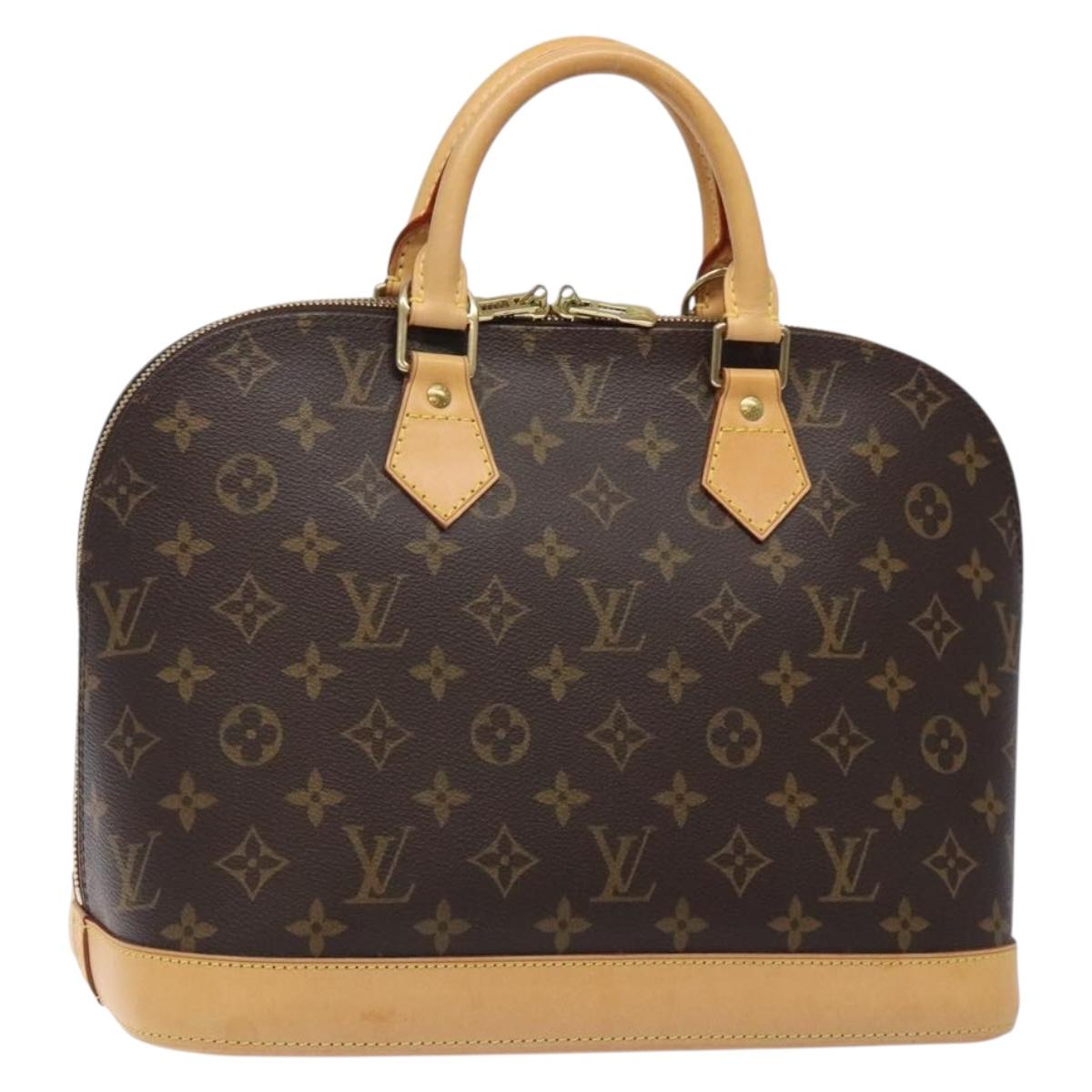 Louis Vuitton Alma, Brown, Canvas, handbag
