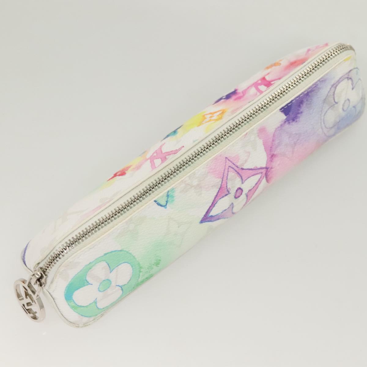 Louis Vuitton Trousse Elizabeth, White, Canvas, wallet