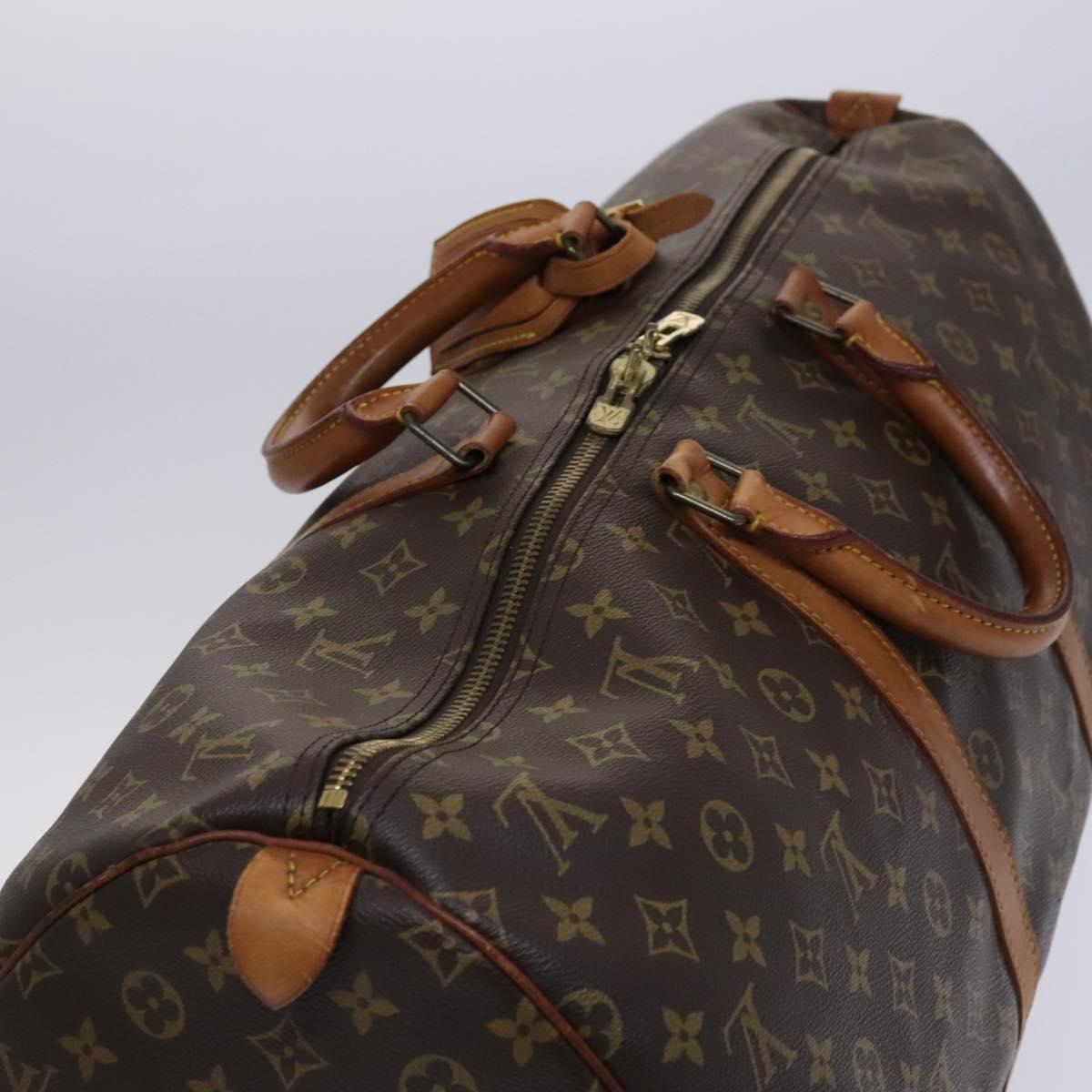Louis Vuitton Keepall 55, Brown, Canvas, travel