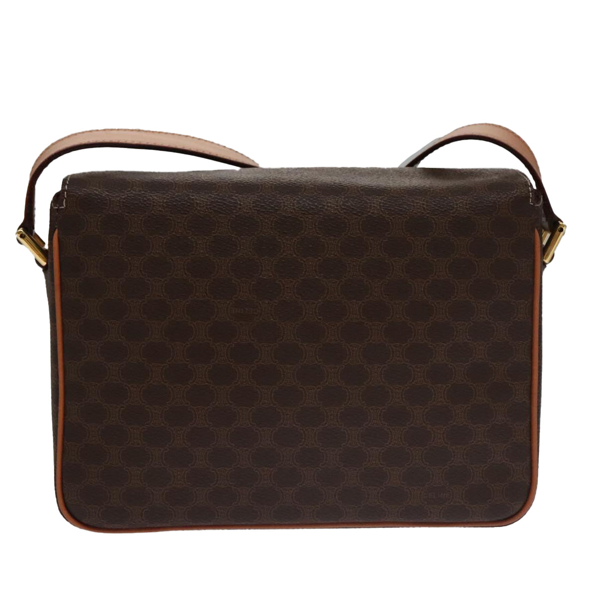 Céline Triomphe, Brown, Canvas, shoulder