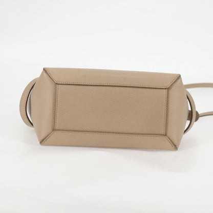 Céline Belt, Beige, Leather, handbag
