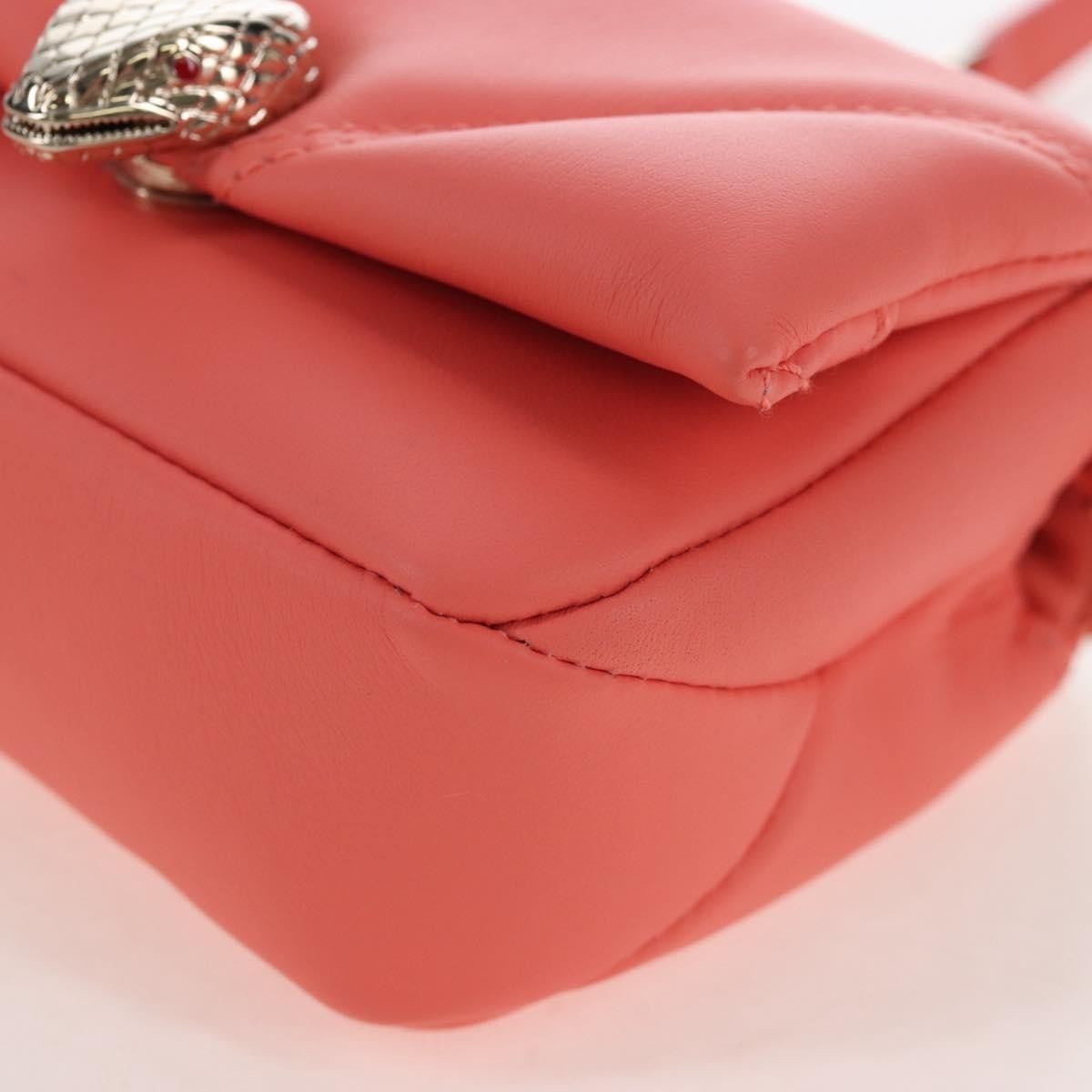 Bvlgari Serpenti Cabochon Diagonal Quilted Leather, Pink, Leather, Shoulder Bag