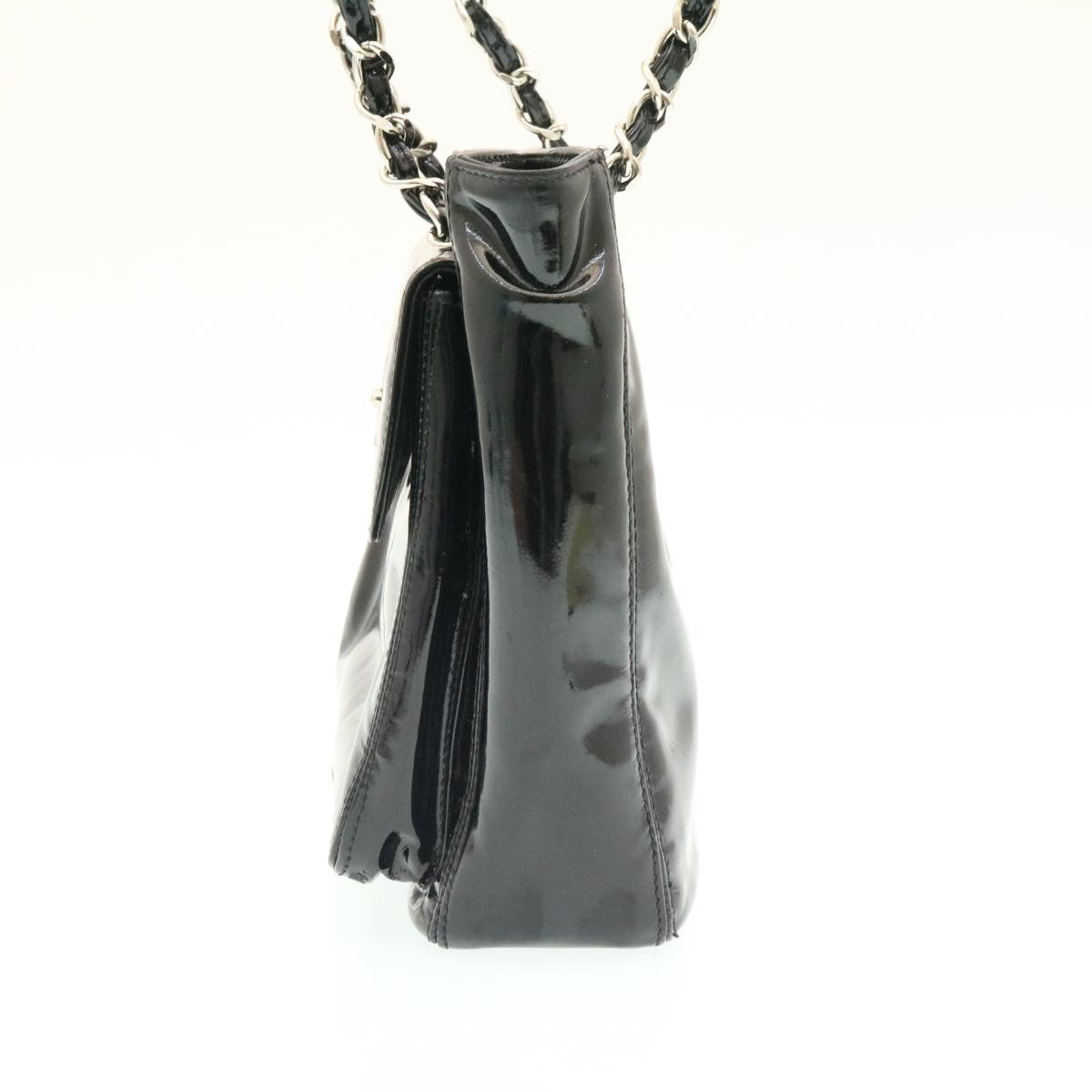 Chanel -, Black, Patent Leather, shoulder