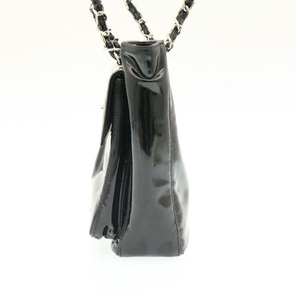 Chanel -, Black, Patent Leather, shoulder