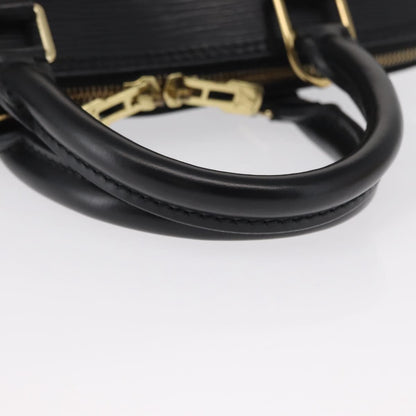 Louis Vuitton Alma Epi Leather, Black, Leather, Handbag