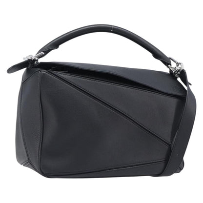 Loewe Puzzle Leather, Black, Leather, Handbag