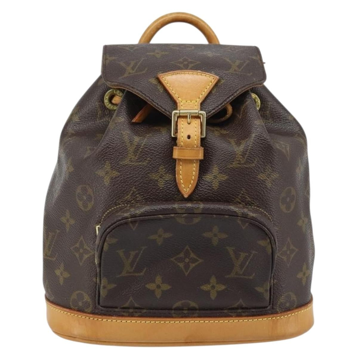 Louis Vuitton Vintage Montsouris Monogram Canvas, Brown, Canvas, Backpack