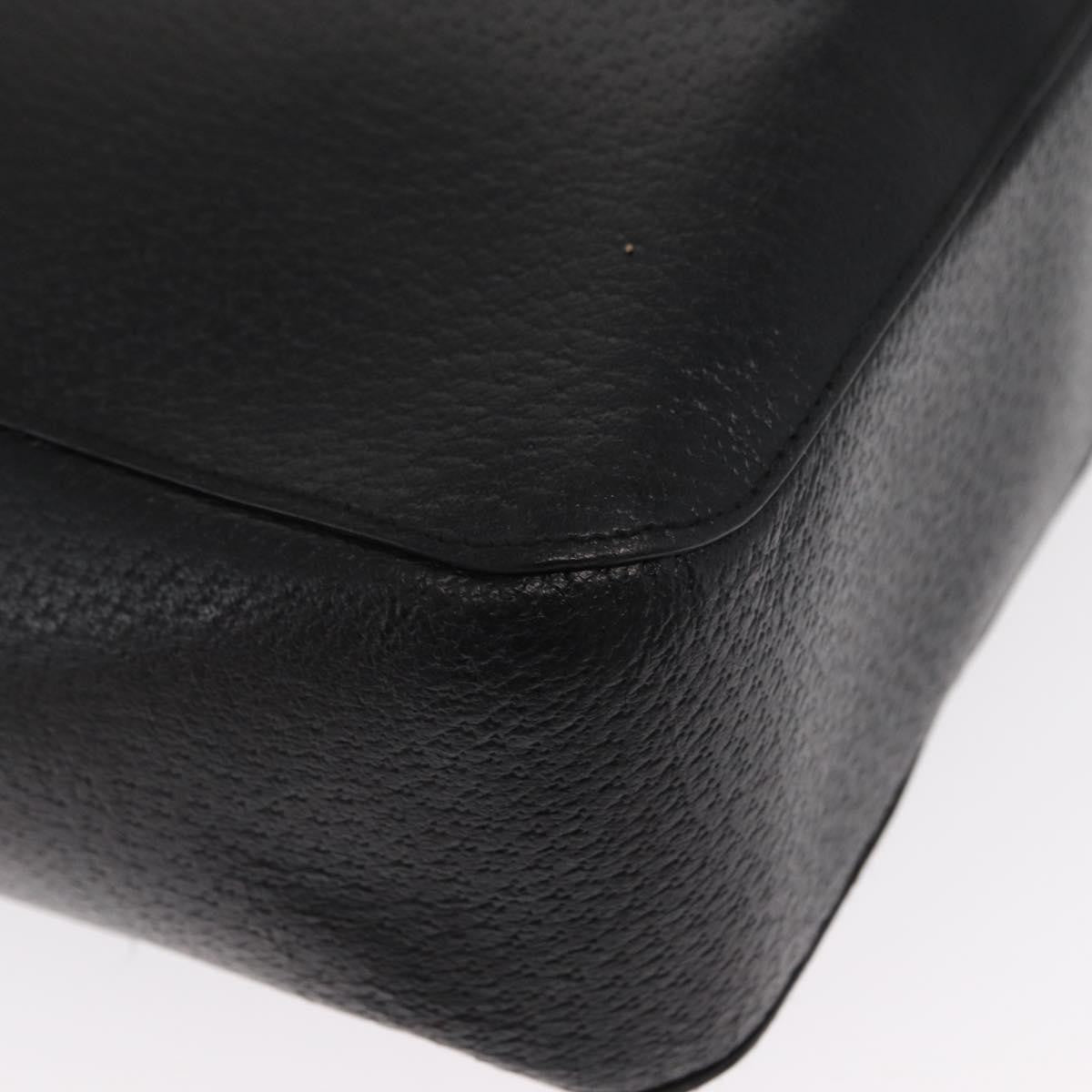 Gucci Vintage Bamboo Handle Tote Leather, Black, Leather, Tote Bag