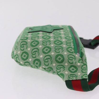 Gucci Children's Belt GG Canvas, Green, Canvas, Handbag
