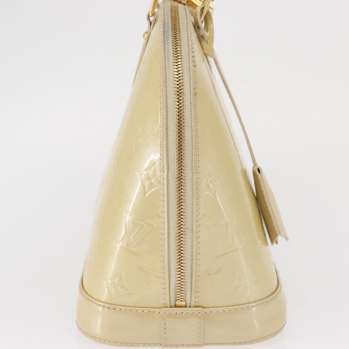 Louis Vuitton Alma Monogram Vernis, Beige, Patent Leather, Handbag