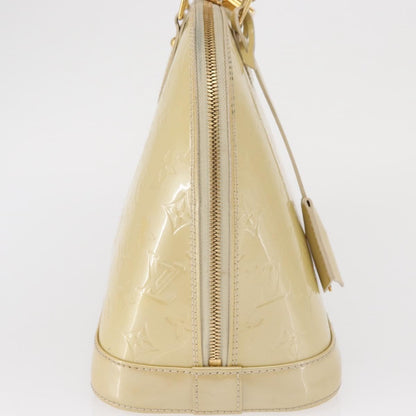 Louis Vuitton Alma Monogram Vernis, Beige, Patent Leather, Handbag