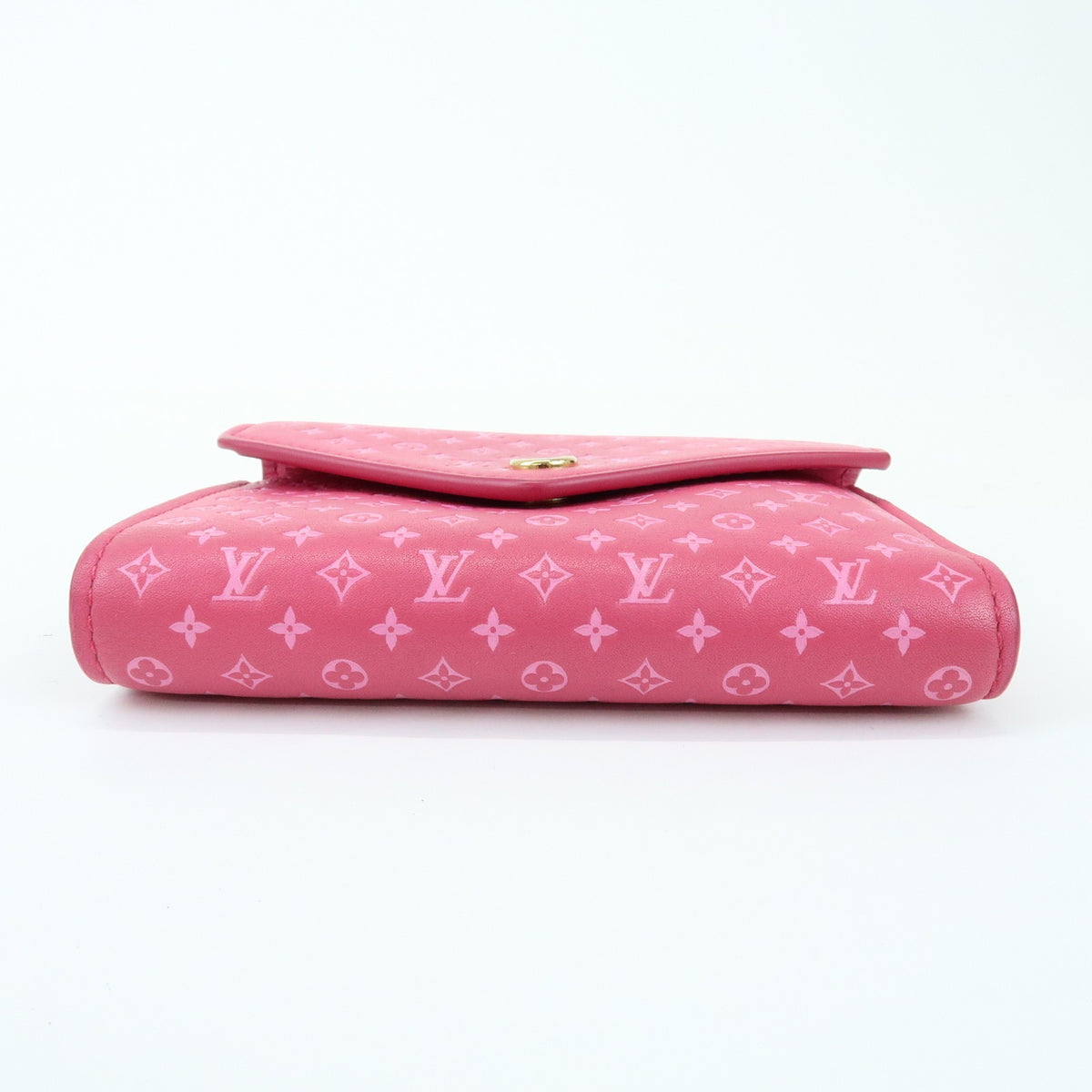 Louis Vuitton Victorine Nanogram Embossed Leather, Pink, Leather, Wallet