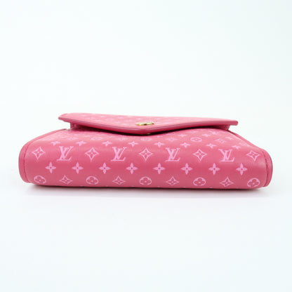 Louis Vuitton Victorine Nanogram Embossed Leather, Pink, Leather, Wallet