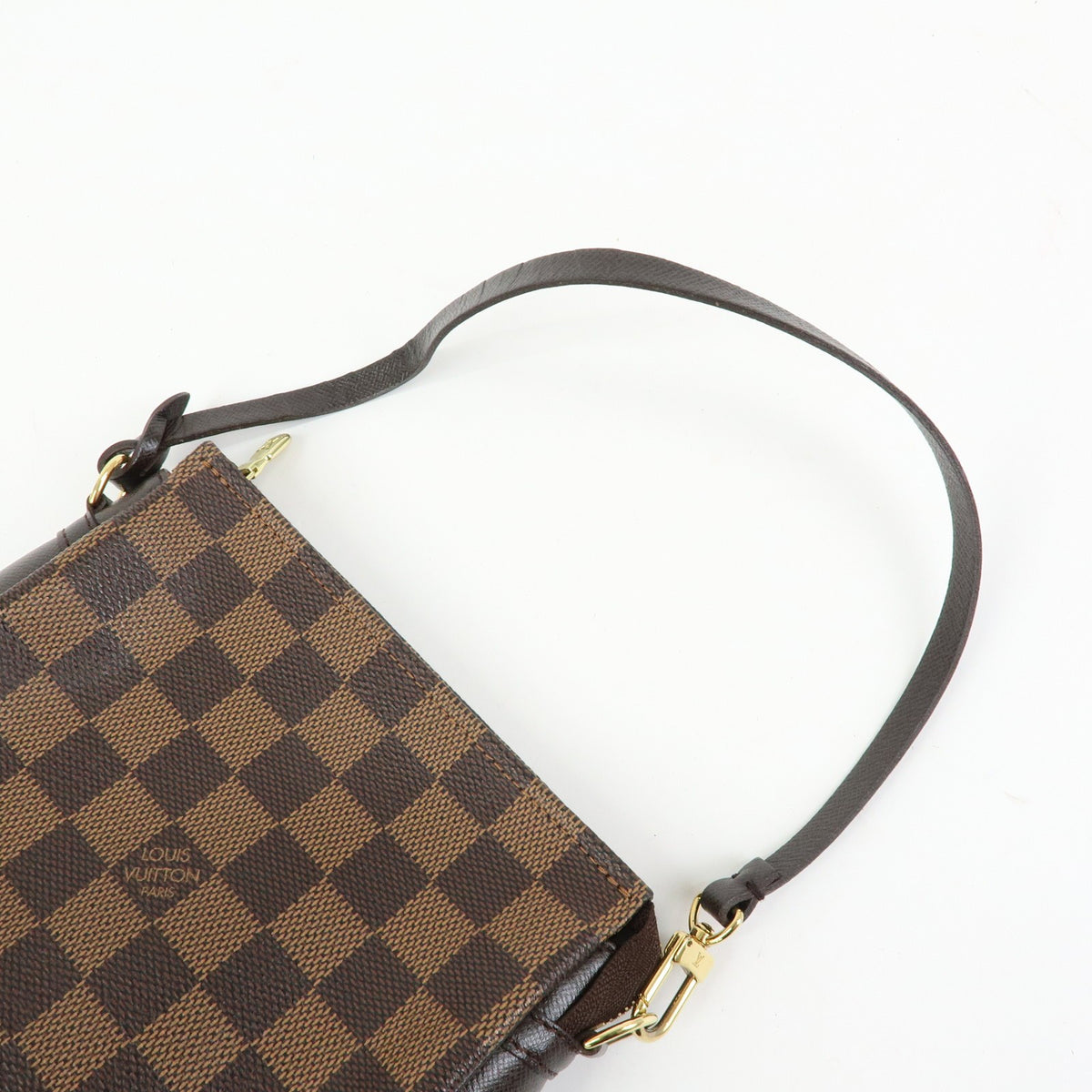 Louis Vuitton Trousse Make Up Damier, Brown, Canvas, Clutch