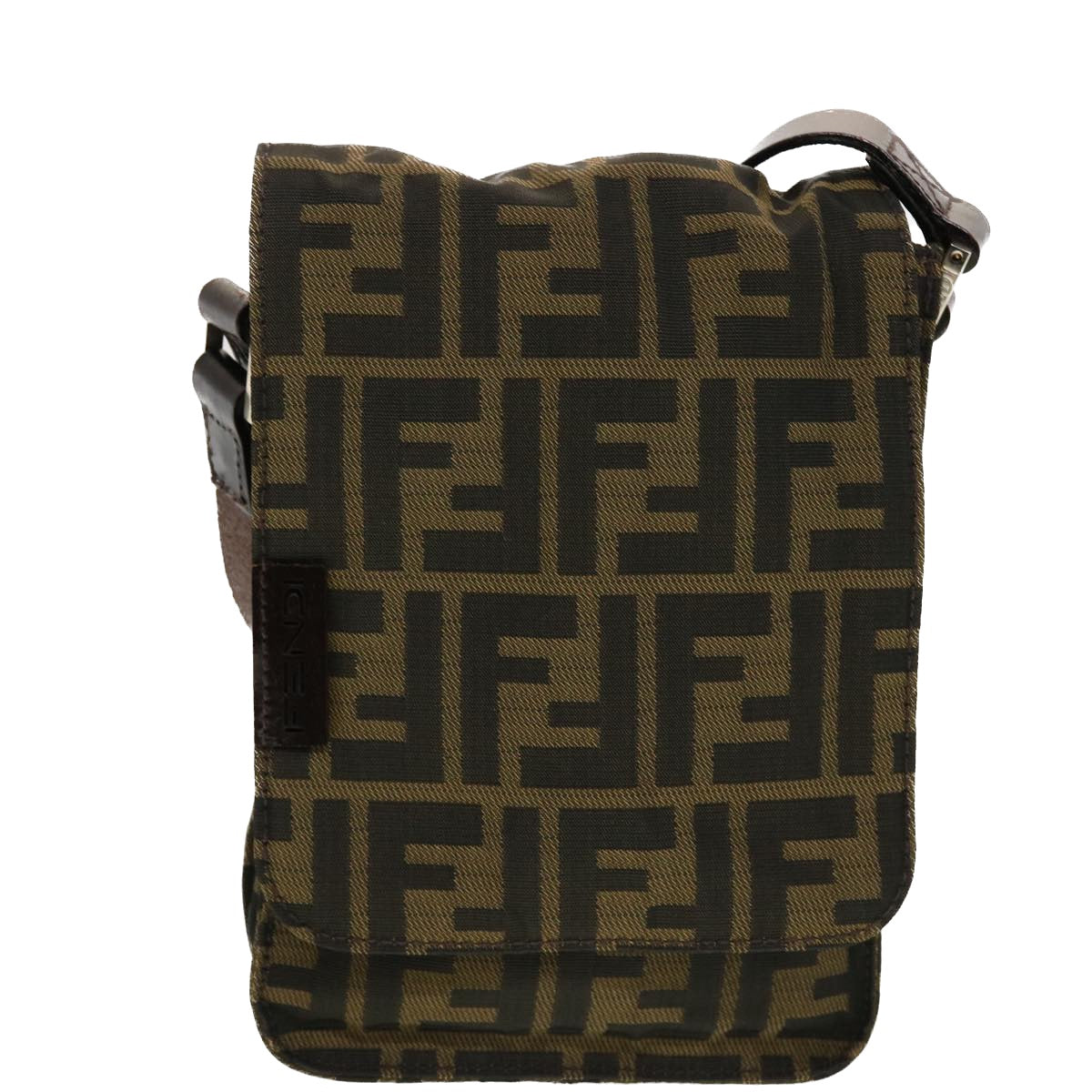 Fendi, Brown, Canvas, shoulder