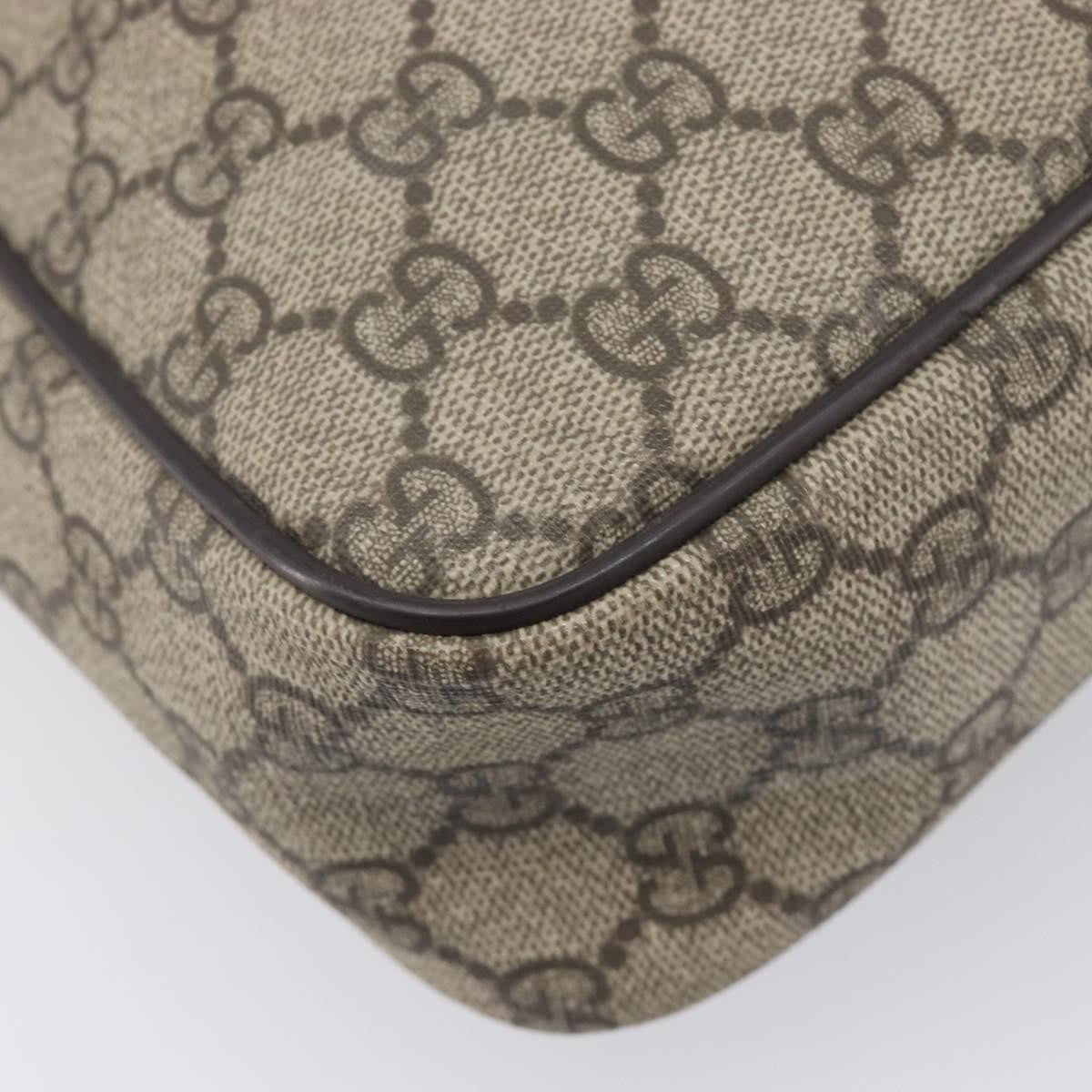Gucci Front Zip Messenger GG Coated Canvas, Beige, Canvas, Crossbody Bag