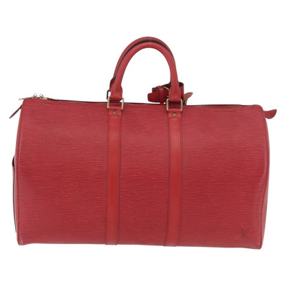 Louis Vuitton Keepall Epi Leather, Red, Leather, Travel Bag