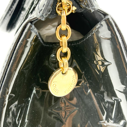 Louis Vuitton Brea NM Monogram Vernis, Black, Patent Leather, Handbag