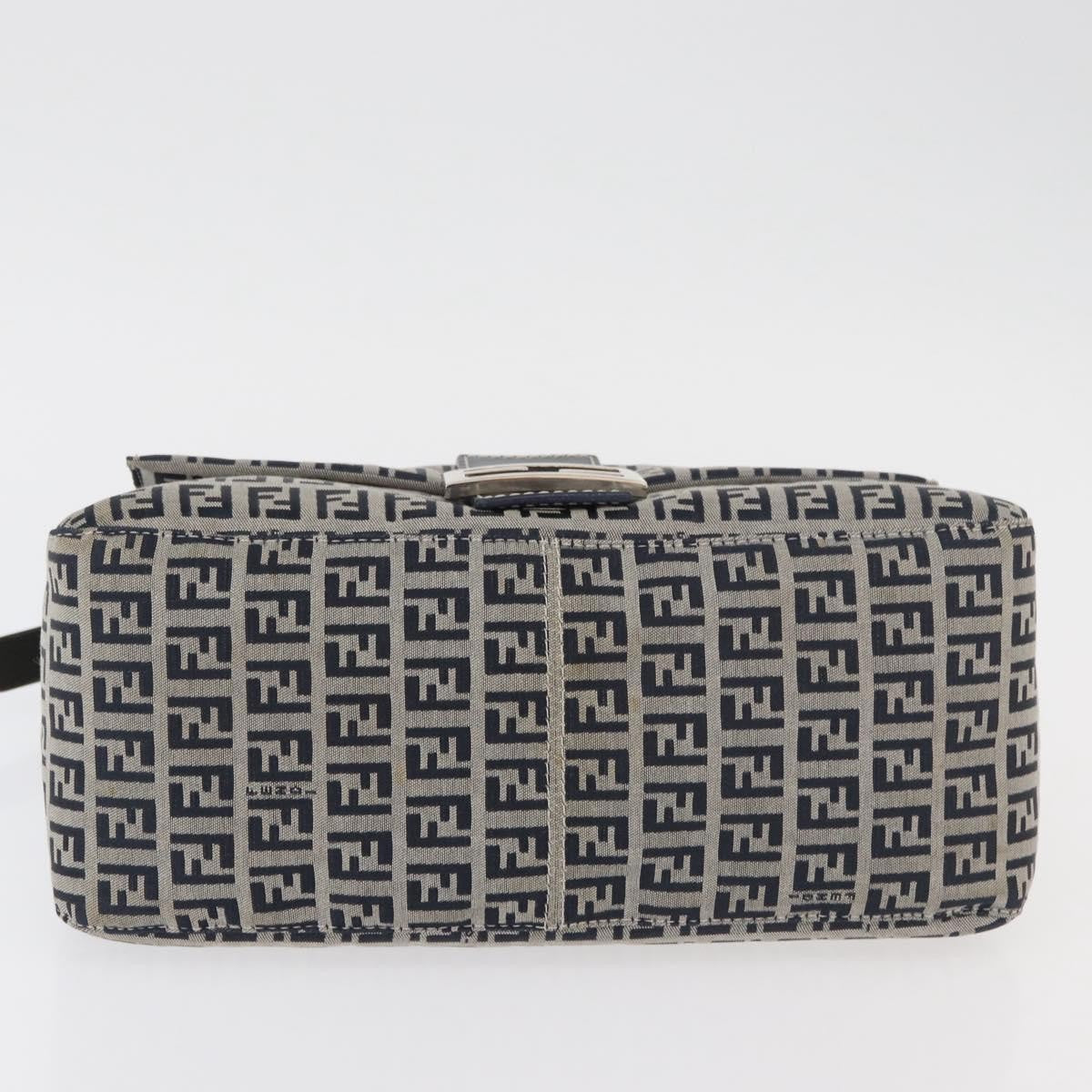 Fendi Baguette Zucchino Canvas, Navy, Canvas, Handbag