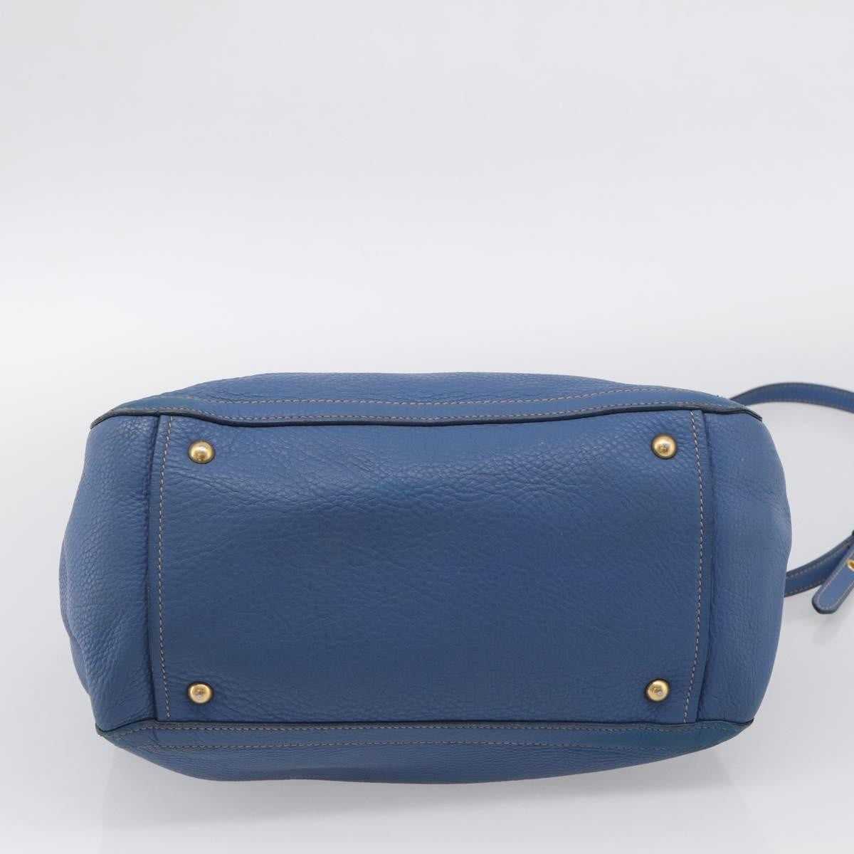 Miu Miu Beau Top Handle Leather, Blue, Leather, Handbag