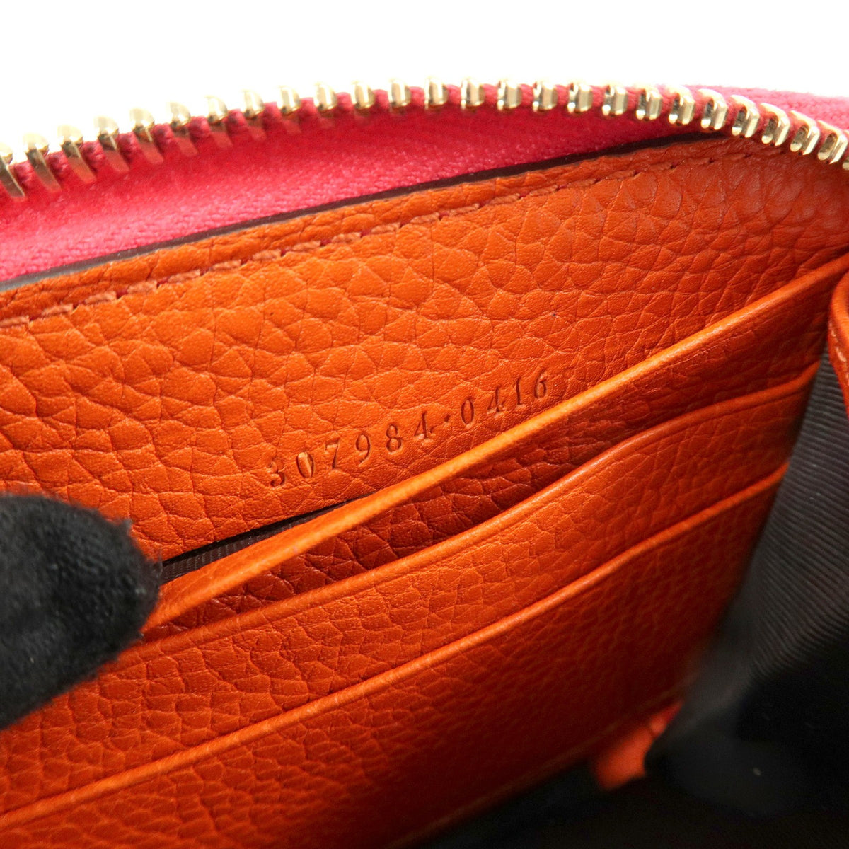 Gucci Bamboo Tassel Zip Leather, Pink, Leather, Wallet