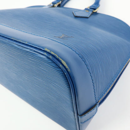 Louis Vuitton Alma Epi Leather, Blue, Leather, Handbag