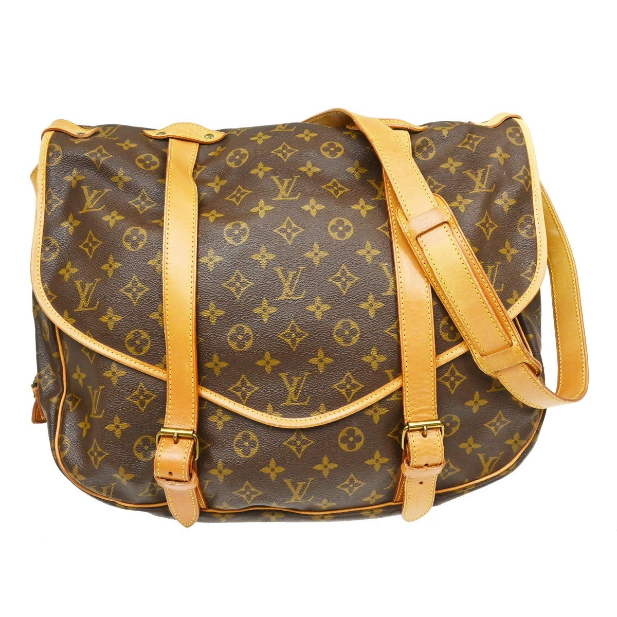 Louis Vuitton Saumur Monogram Canvas, Brown, Canvas, Shoulder Bag