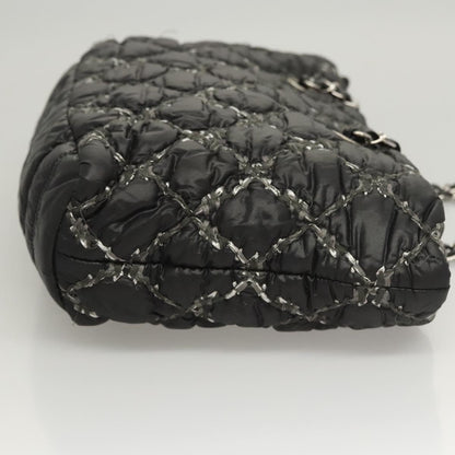 Chanel Paris Byzans, Black, NYLON, shoulder