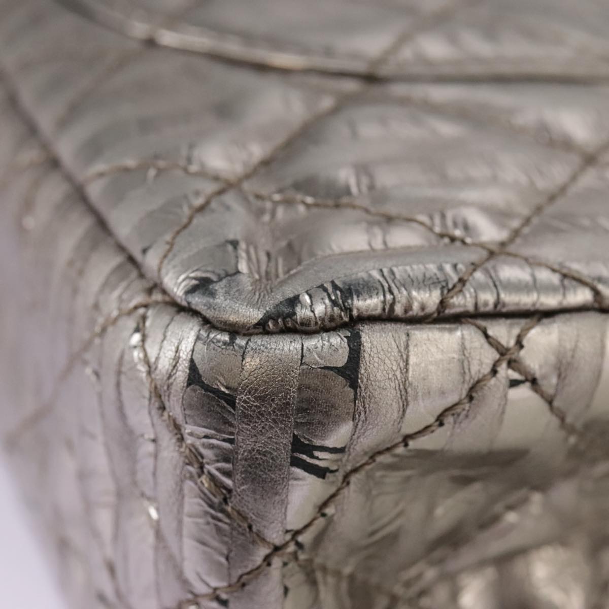 "Chanel 2,55", Silver, Leather, shoulder