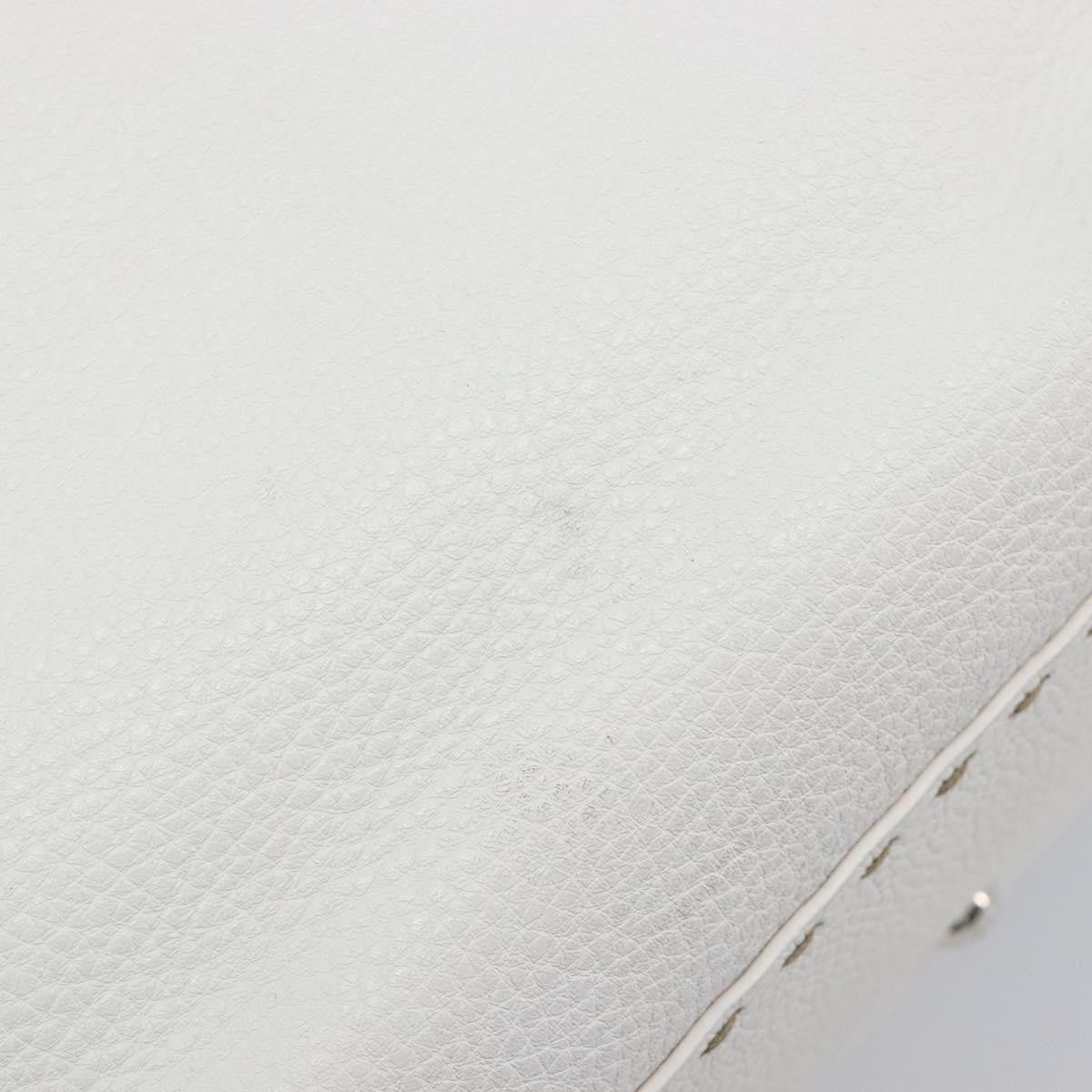 Fendi Selleria 2Bag Leather, White, Leather, Handbag