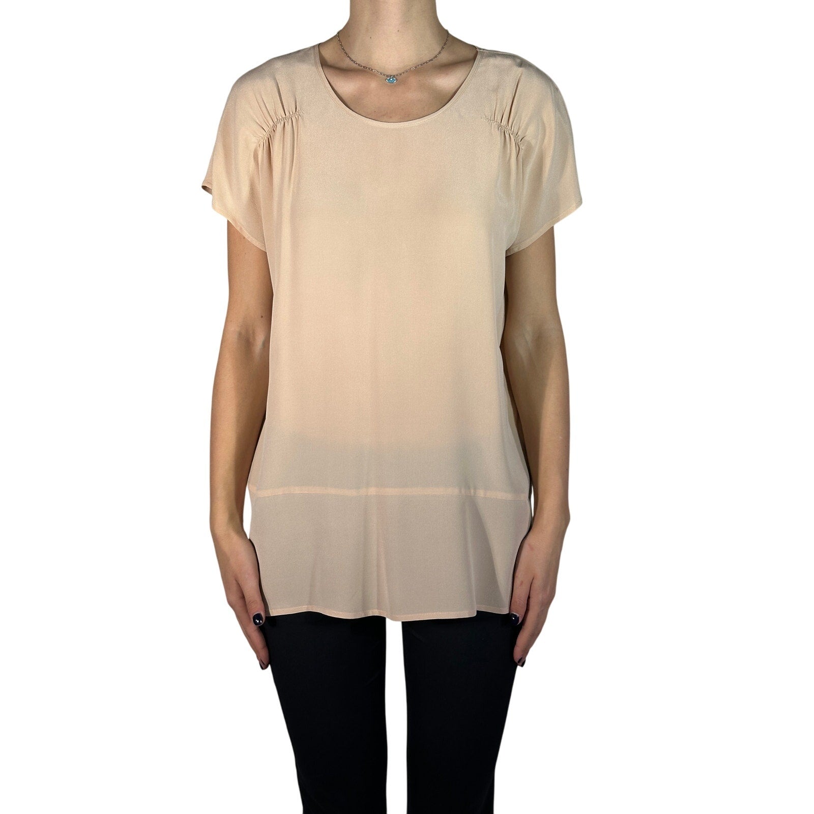 DRIES VAN NOTEN Ruched Blouse Gray