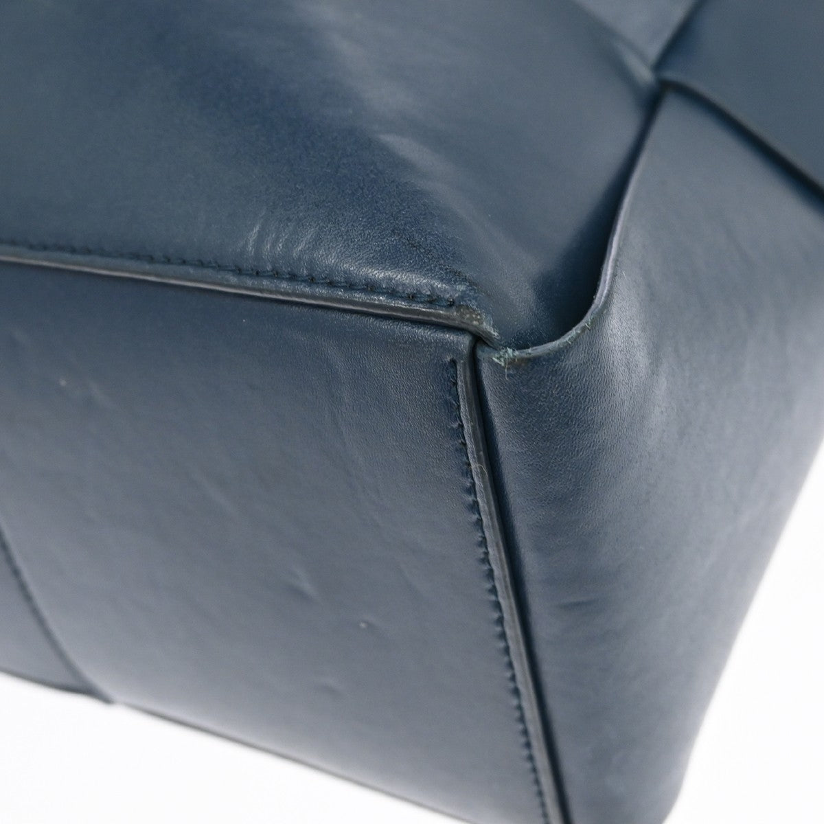 Bottega Veneta Arco Tote Maxi Intrecciato Leather, Navy, Leather, Tote Bag