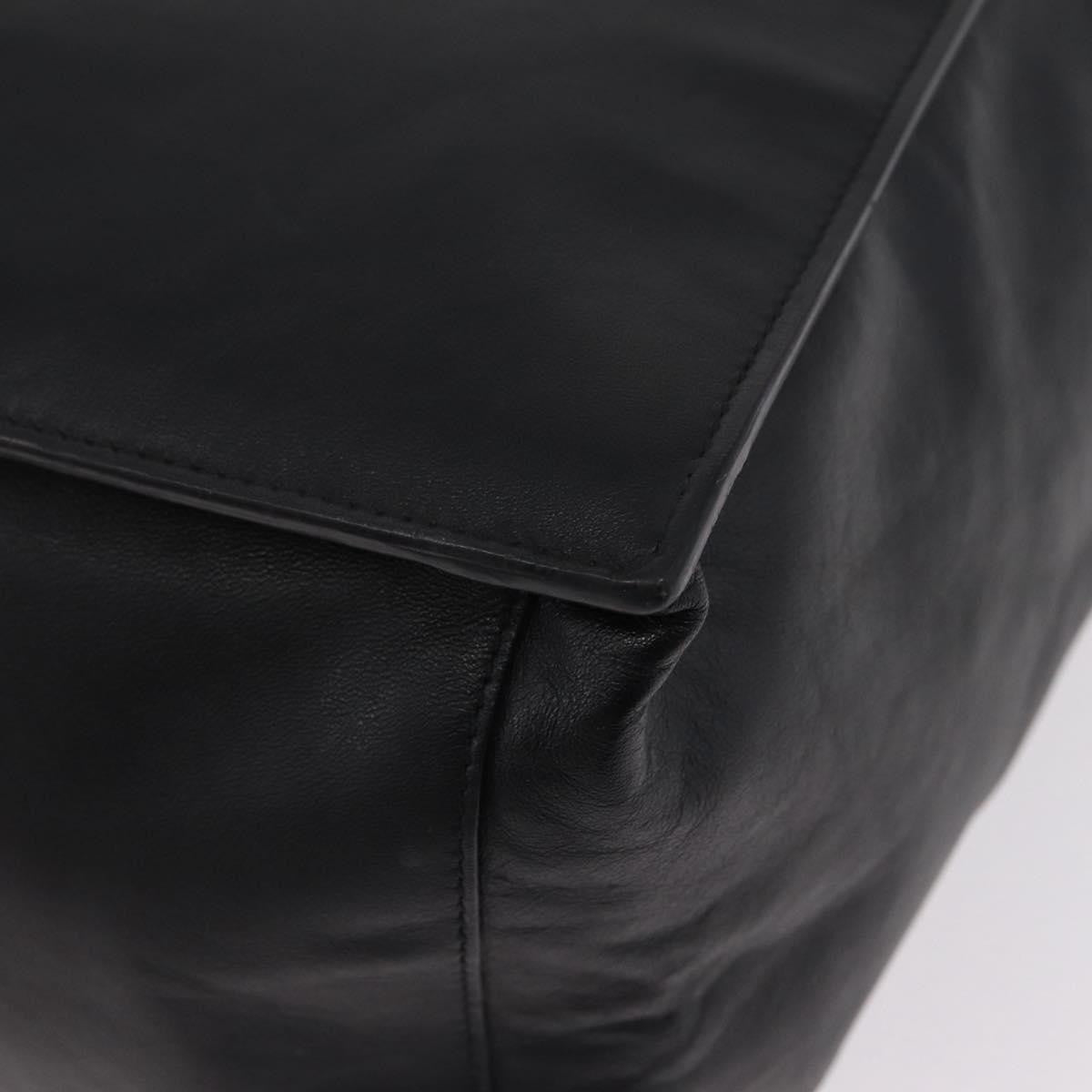 Saint Laurent Rive Gauche Shopper Embossed Leather, Black, Leather, Tote Bag