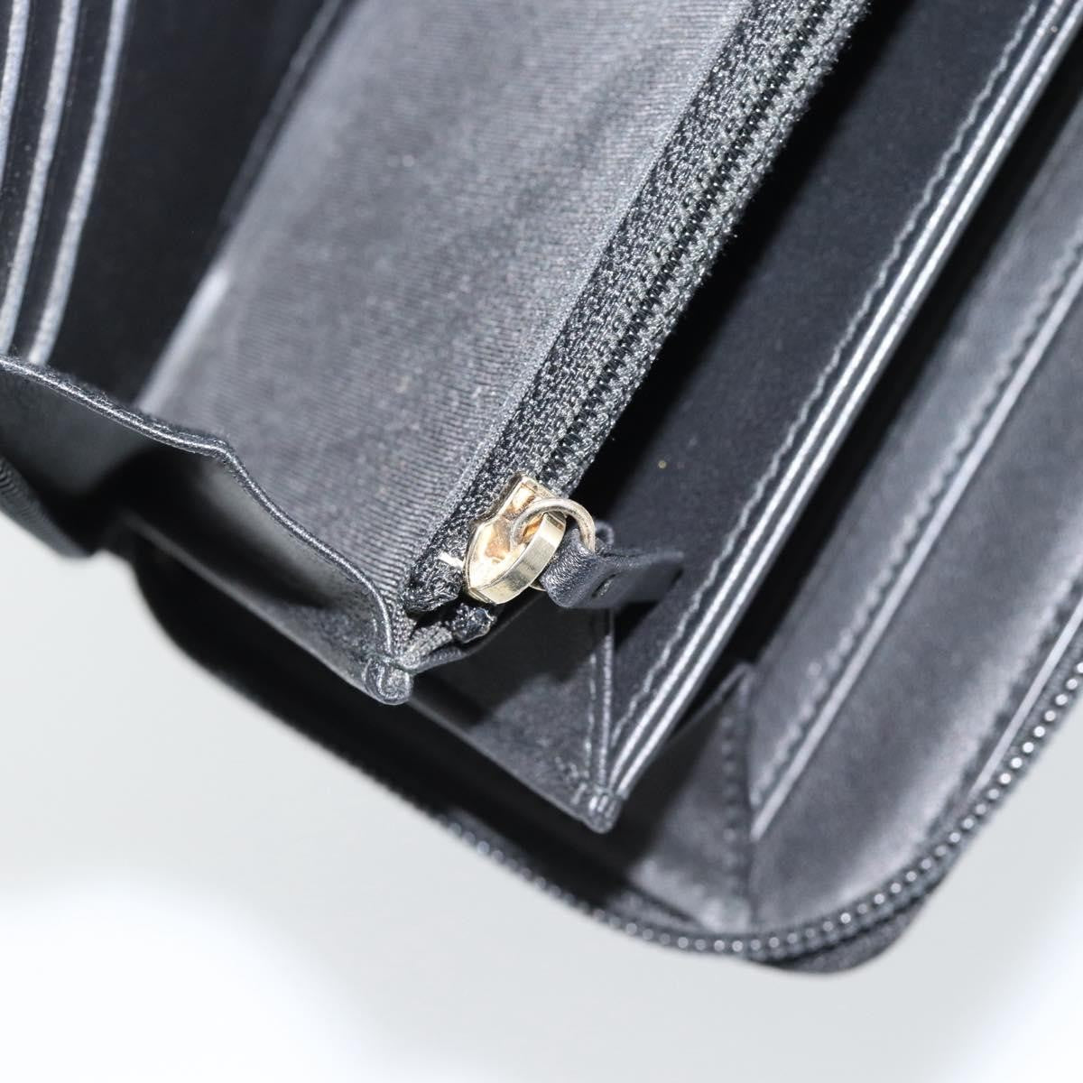 Chanel Boy Zip Around Organizer Quilted Lambskin, Black, Leather, Wallet