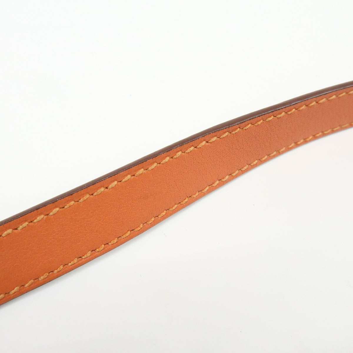 Hermes Kelly Double Tour Leather, Orange, Leather, Bracelet