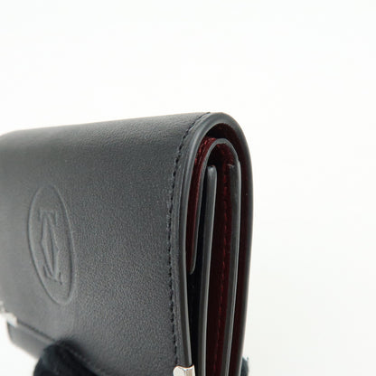Cartier Coin Purse Must de Cartier Leather, Black, Leather, Wallet