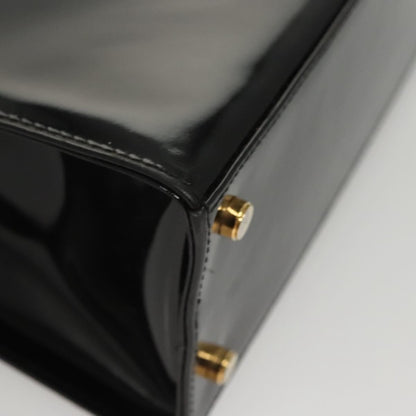 Salvatore Ferragamo Vala Patent Leather, Black, Patent Leather, Shoulder Bag