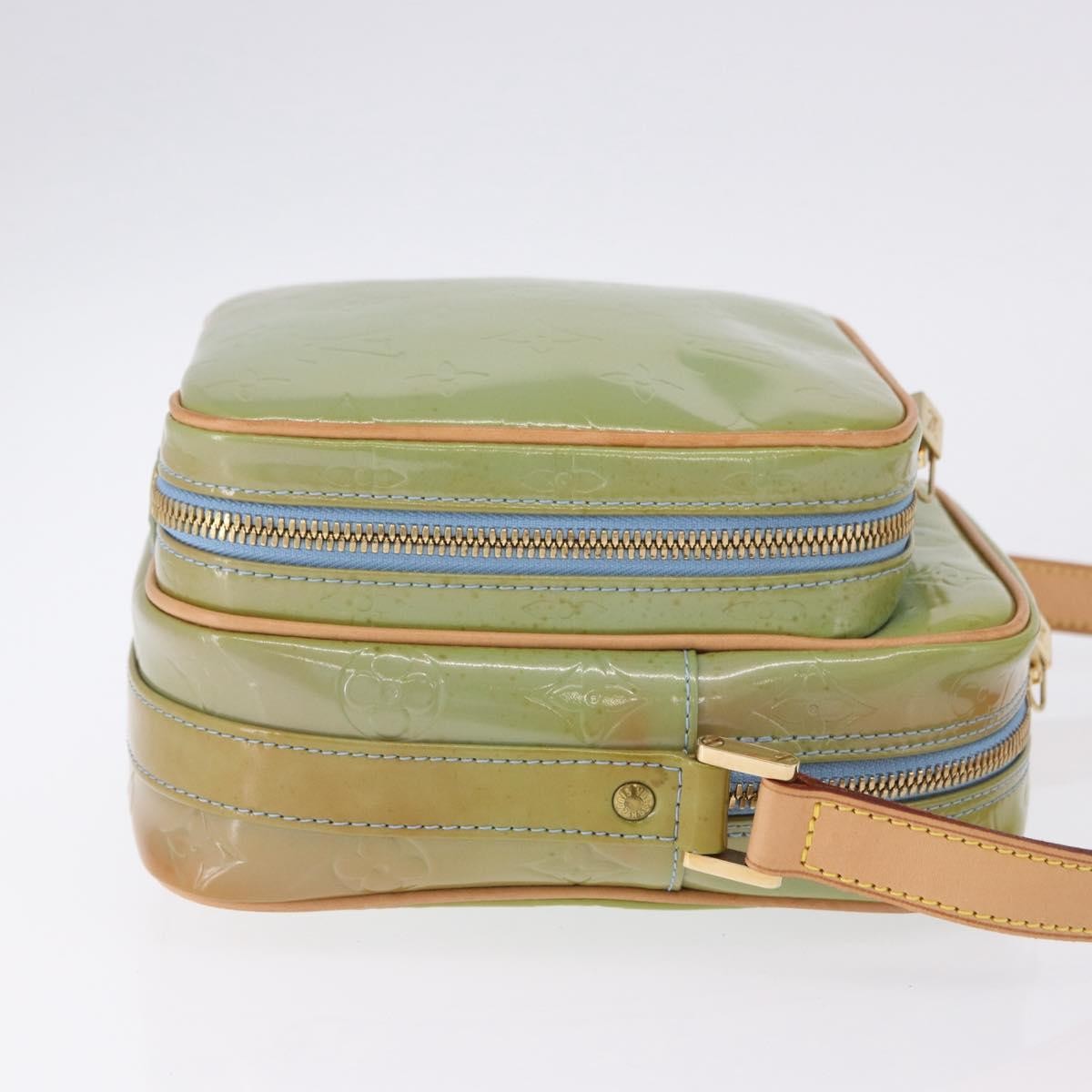 Louis Vuitton Wooster Monogram Vernis, Green, Patent Leather, Handbag
