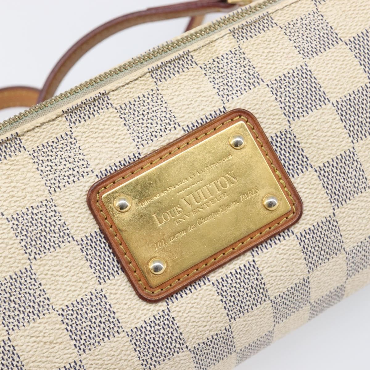 Louis Vuitton Eva Damier, White, Canvas, Handbag