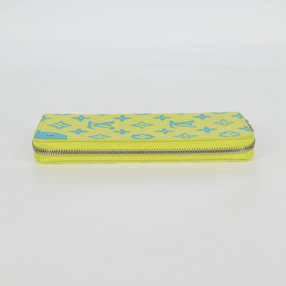 Louis Vuitton Zippy Wallet Vertical, Yellow, Canvas, wallet