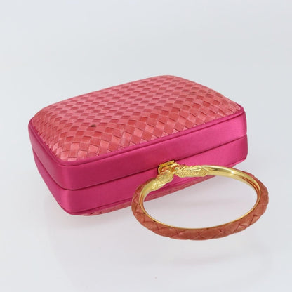 Bottega Veneta Intrecciato Clutch Satin, Pink, Satin, Clutch