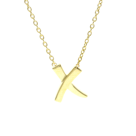 Tiffany & Co. Paloma Picasso Graffiti X Pendant 18K Yellow Gold, Gold, Yellow Gold, Necklace