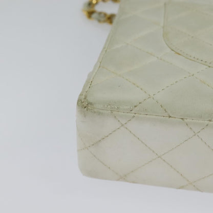 Chanel Double flap, White, Leather, handbag