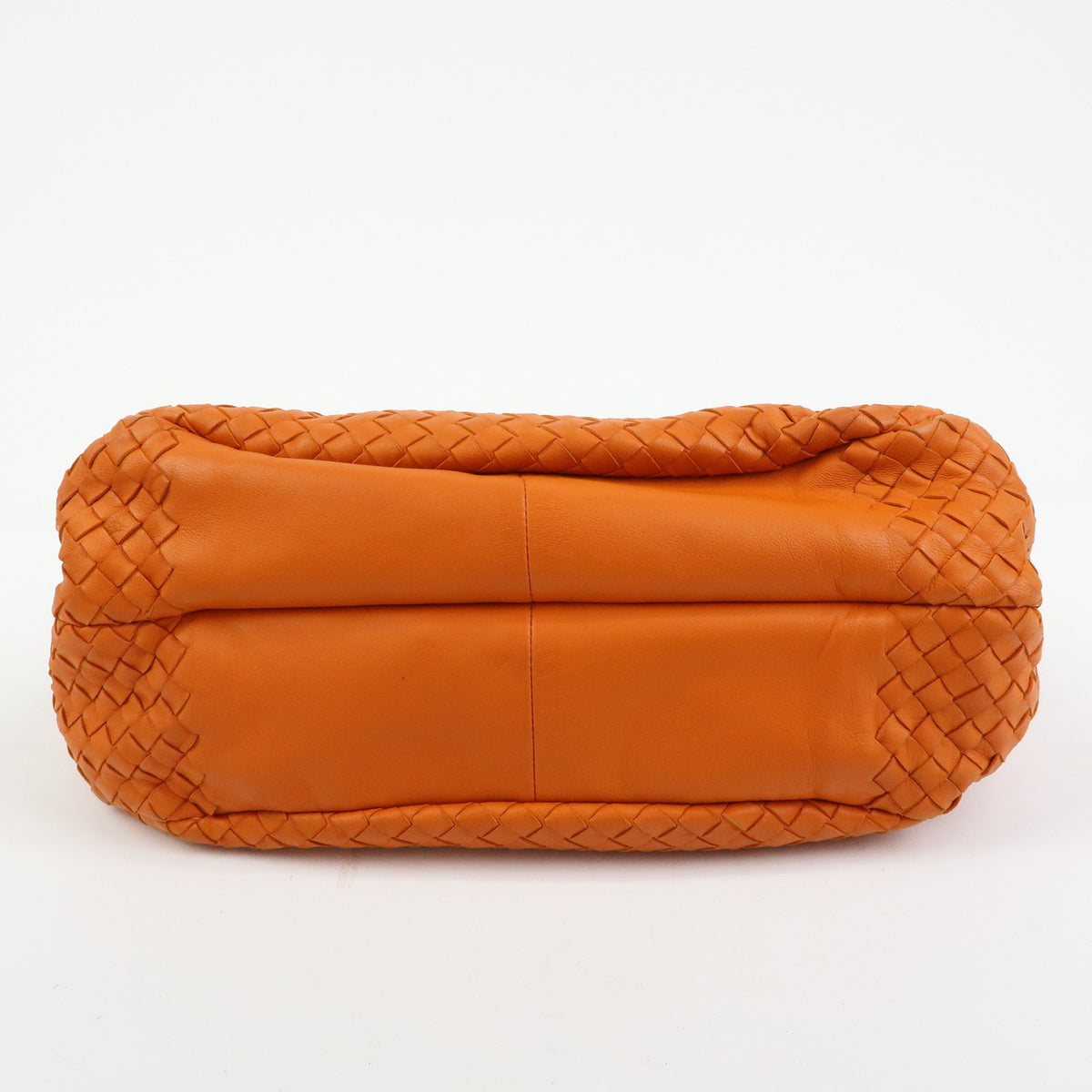 Bottega Veneta Campana Hobo Intrecciato Nappa, Orange, Leather, Shoulder Bag