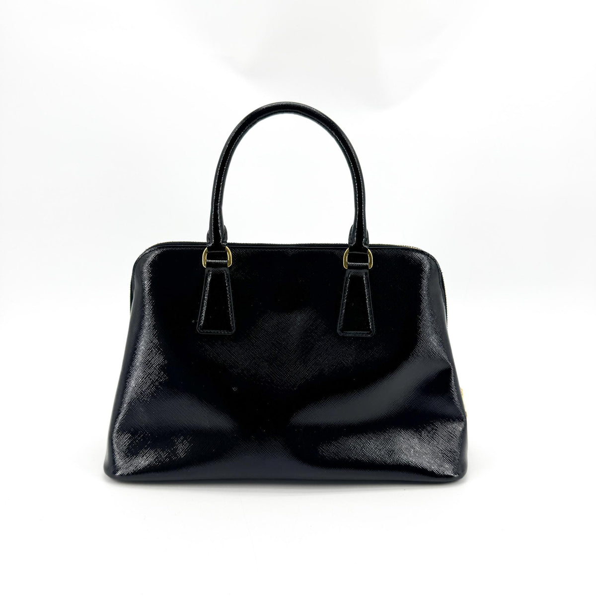 Prada Promenade Vernice Saffiano Leather, Black, Leather, Handbag